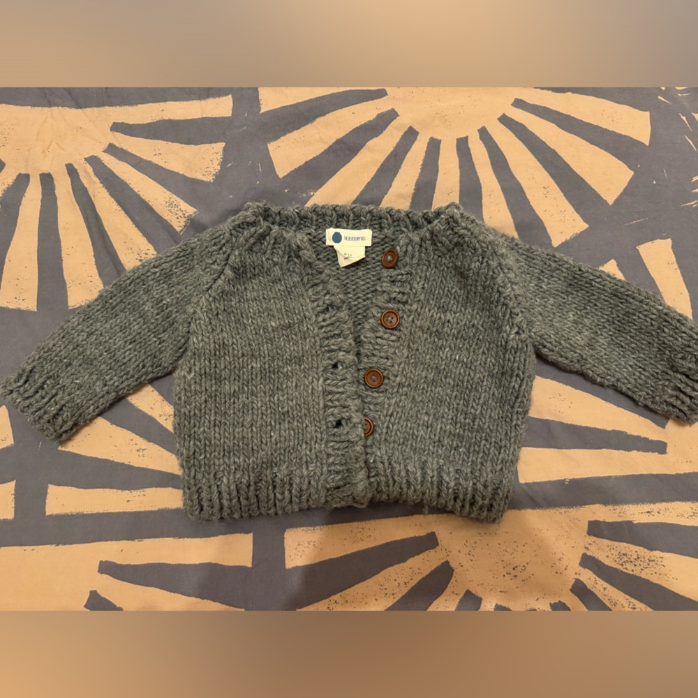 Blueberry hill chunky cardi 6-12mo